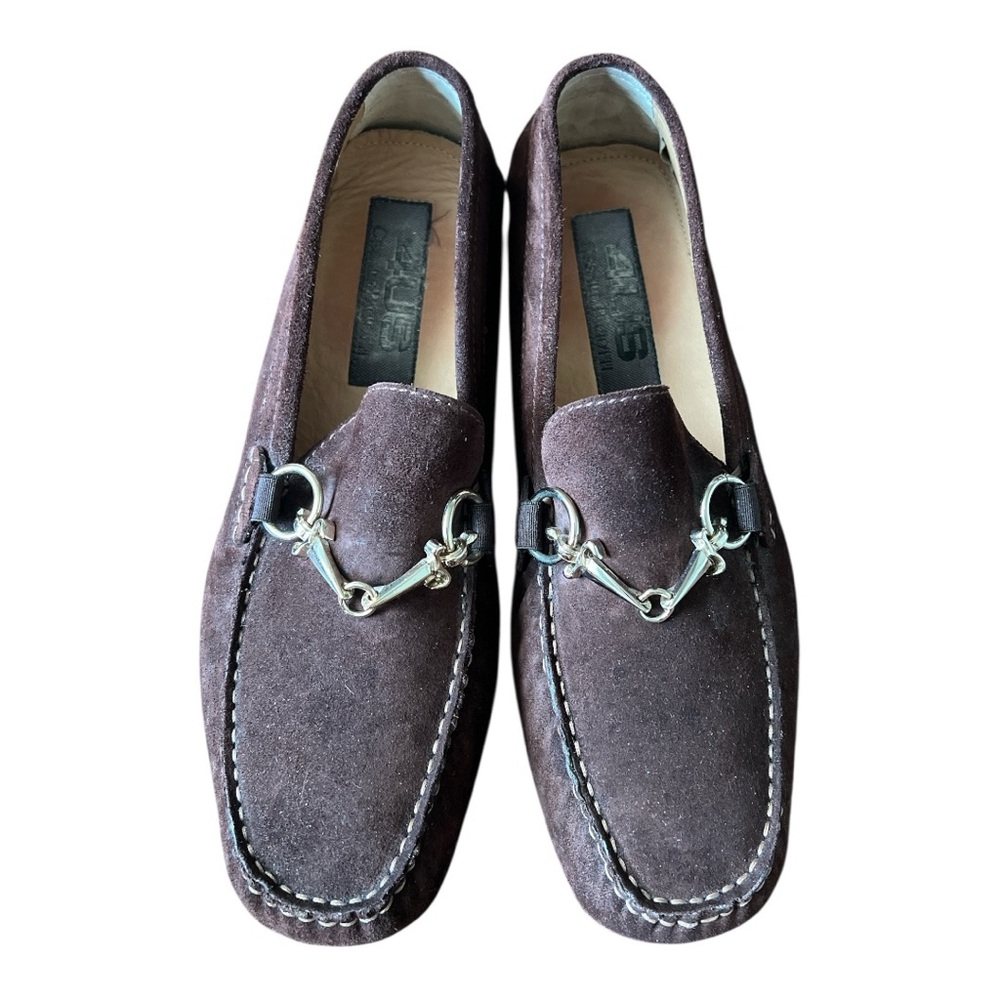 Cesare Paciotti 4U Brown Suede Loafers Slip-On Style